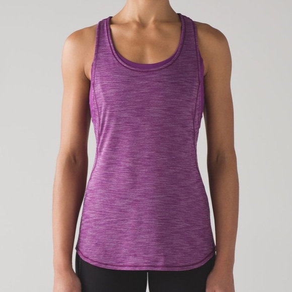 Lululemon On Track Tank with built-in bra - Heathered Aurora - Picture 2 of 10